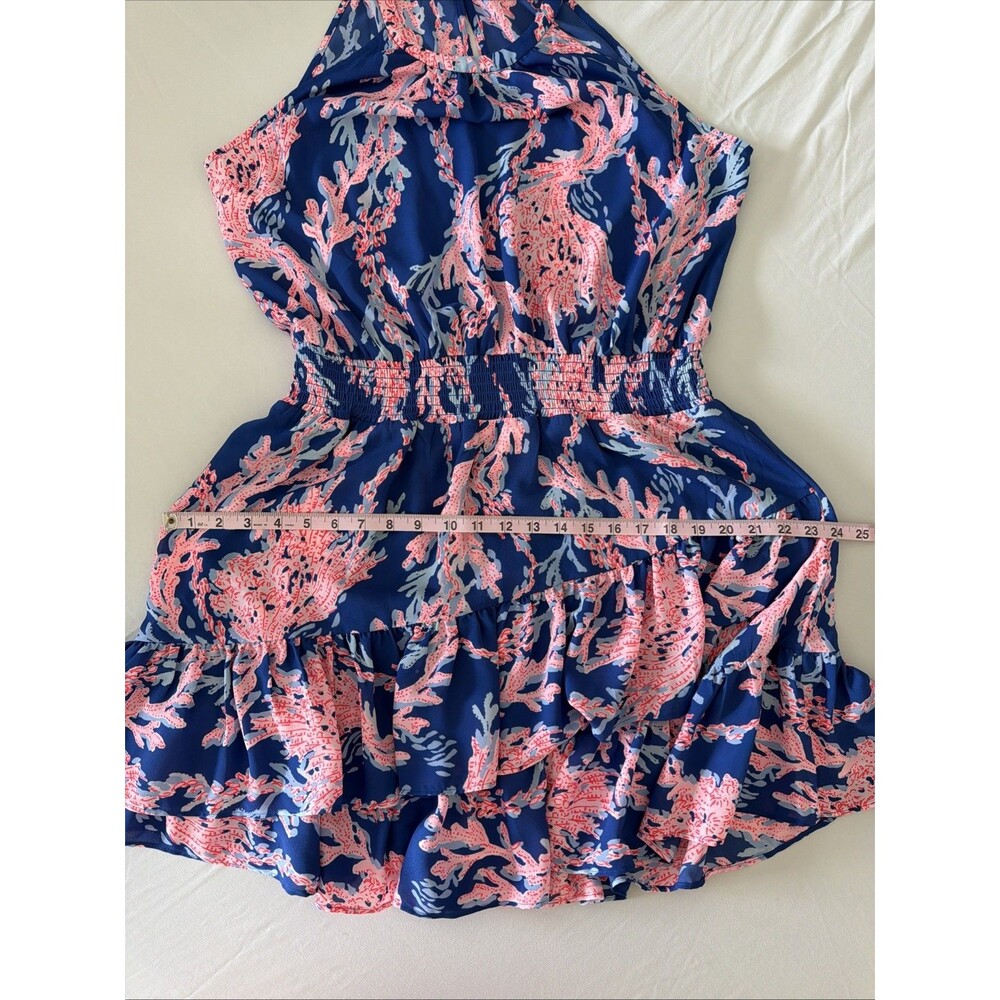 Lilly Pulitzer Pamelyn Dress Borealis Blue Womens 16 Swim On Over All Over Print - Picture 10 of 15